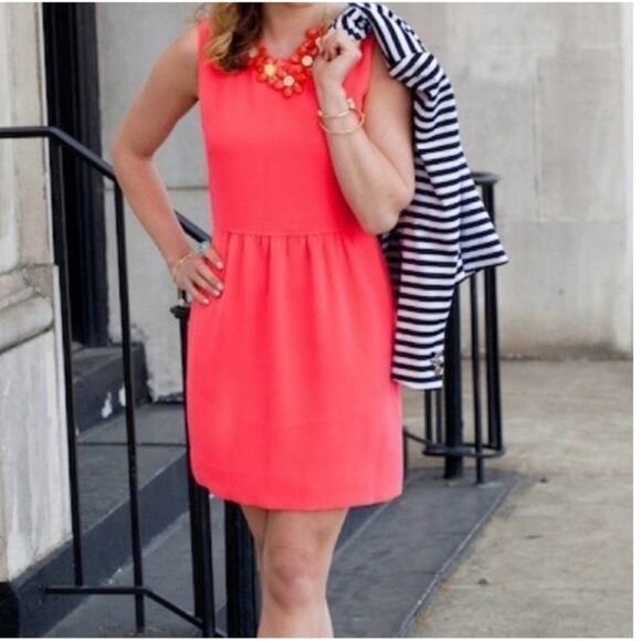 J.Crew Camille Sleeveless Mini Dress in Coral Size 6 - Picture 1 of 13